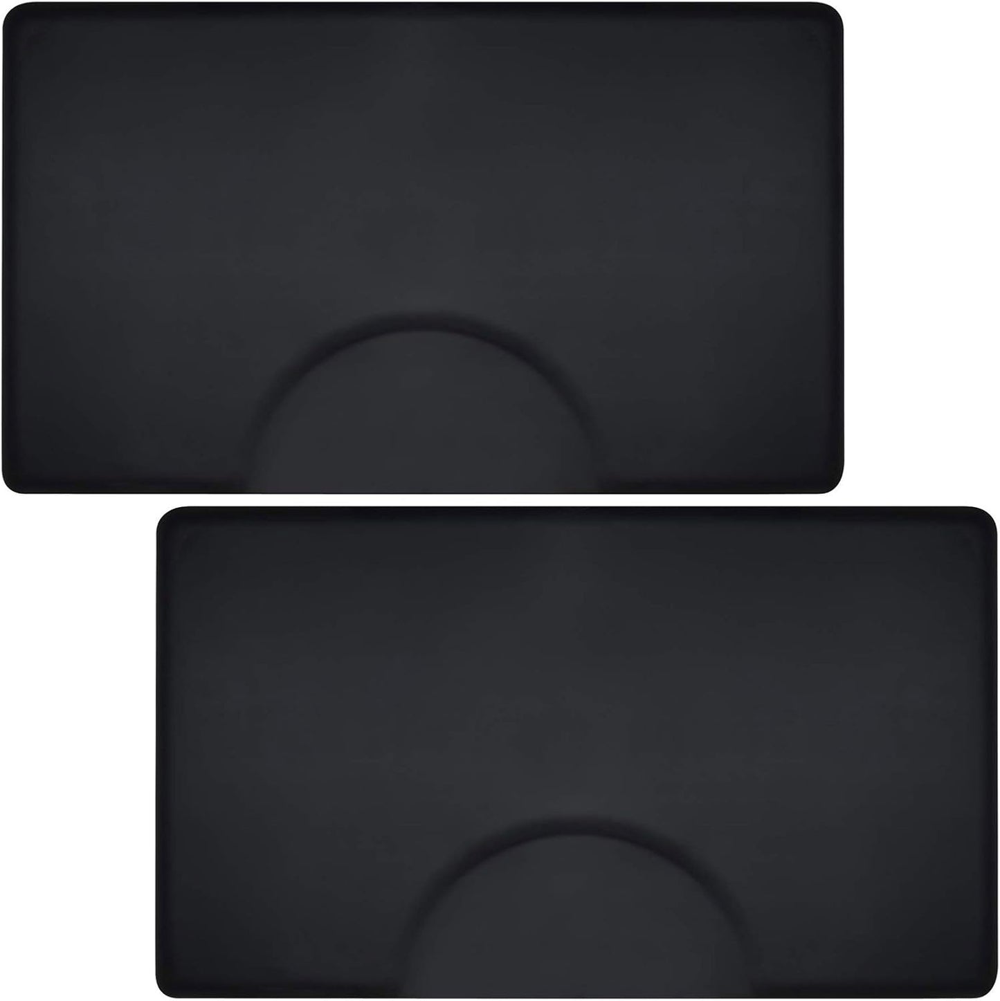 Anti-Fatigue Floor Mat 3 ft. x 5 ft.-Black Rectangle - 1/2 in. Thick (2Pack)