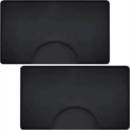 Anti-Fatigue Floor Mat 3 ft. x 5 ft.-Black Rectangle - 1/2 in. Thick (2Pack)