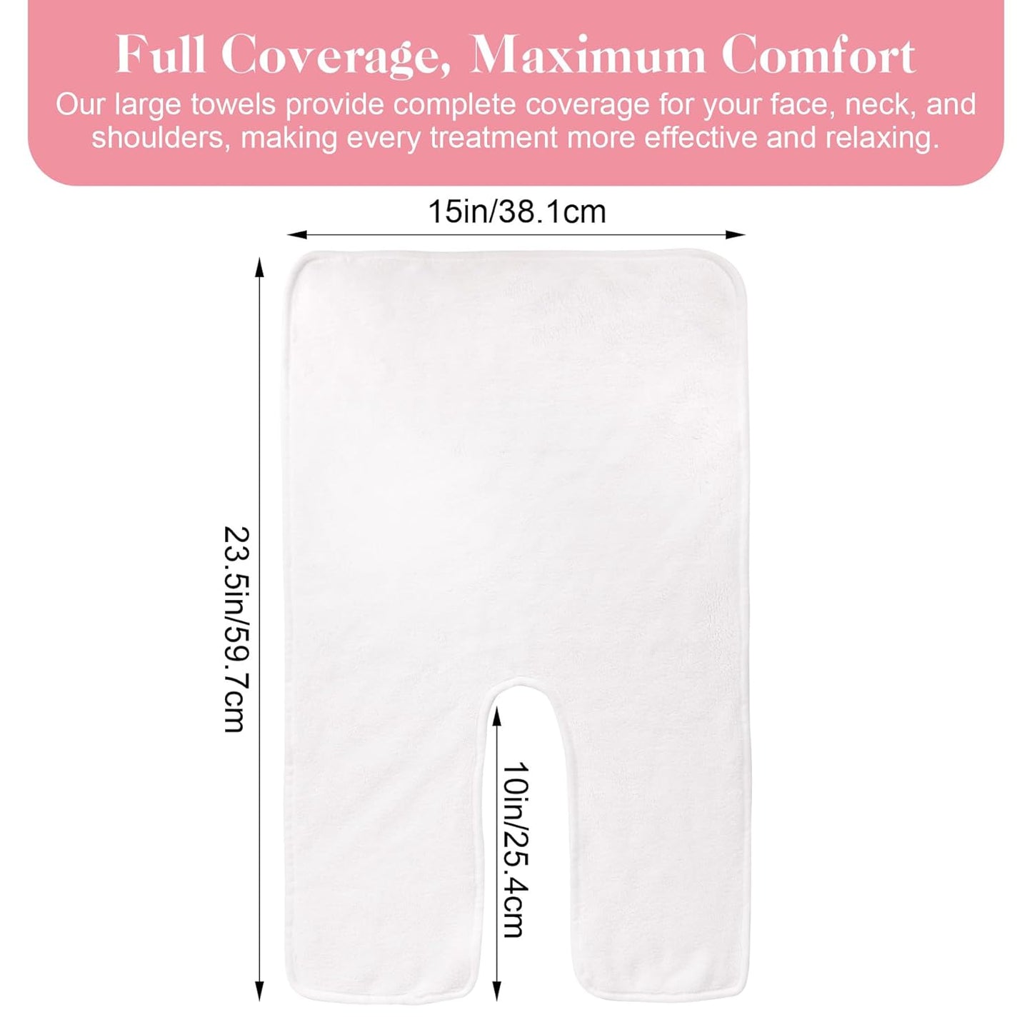 U-Shaped Beauty Spa Face Towel (50 Towels Pkg)