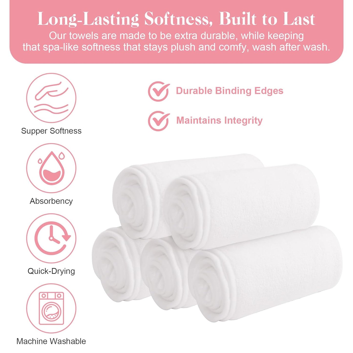 U-Shaped Beauty Spa Face Towel (50 Towels Pkg)