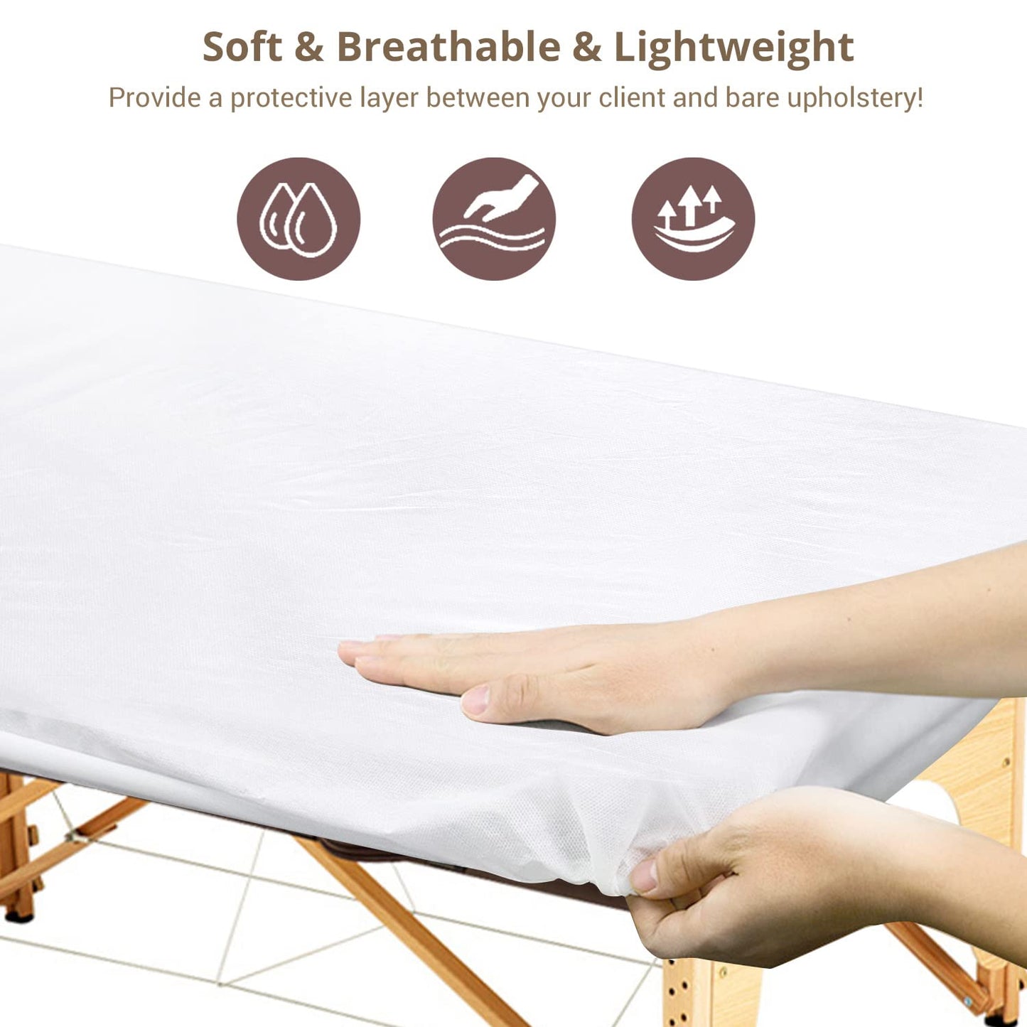 Disposable Fitted Massage Table Sheets (50 PCS)