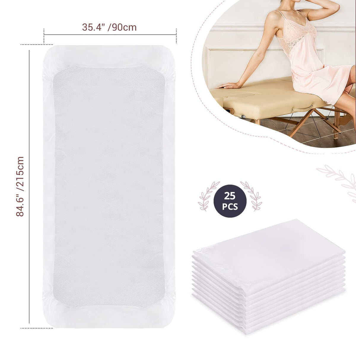 Disposable Fitted Massage Table Sheets (50 PCS)