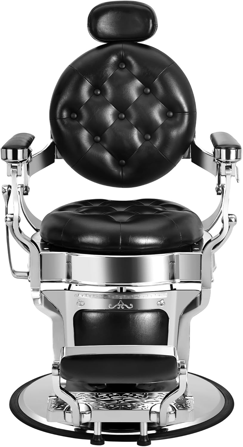 Atlas Shine Barber Chair (Black Chrome)