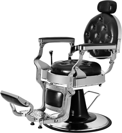 Atlas Shine Barber Chair (Black Chrome)