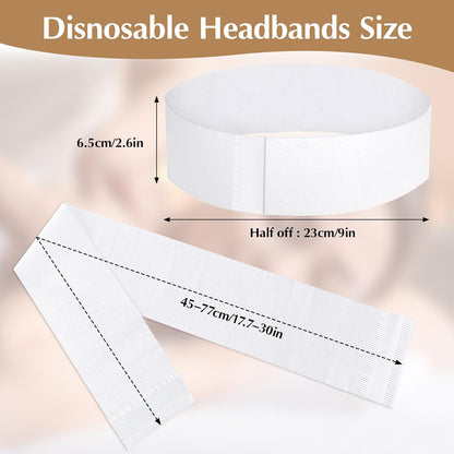 Disposable Hairband, Non-woven Fabric Spa Headband (200 PCS)