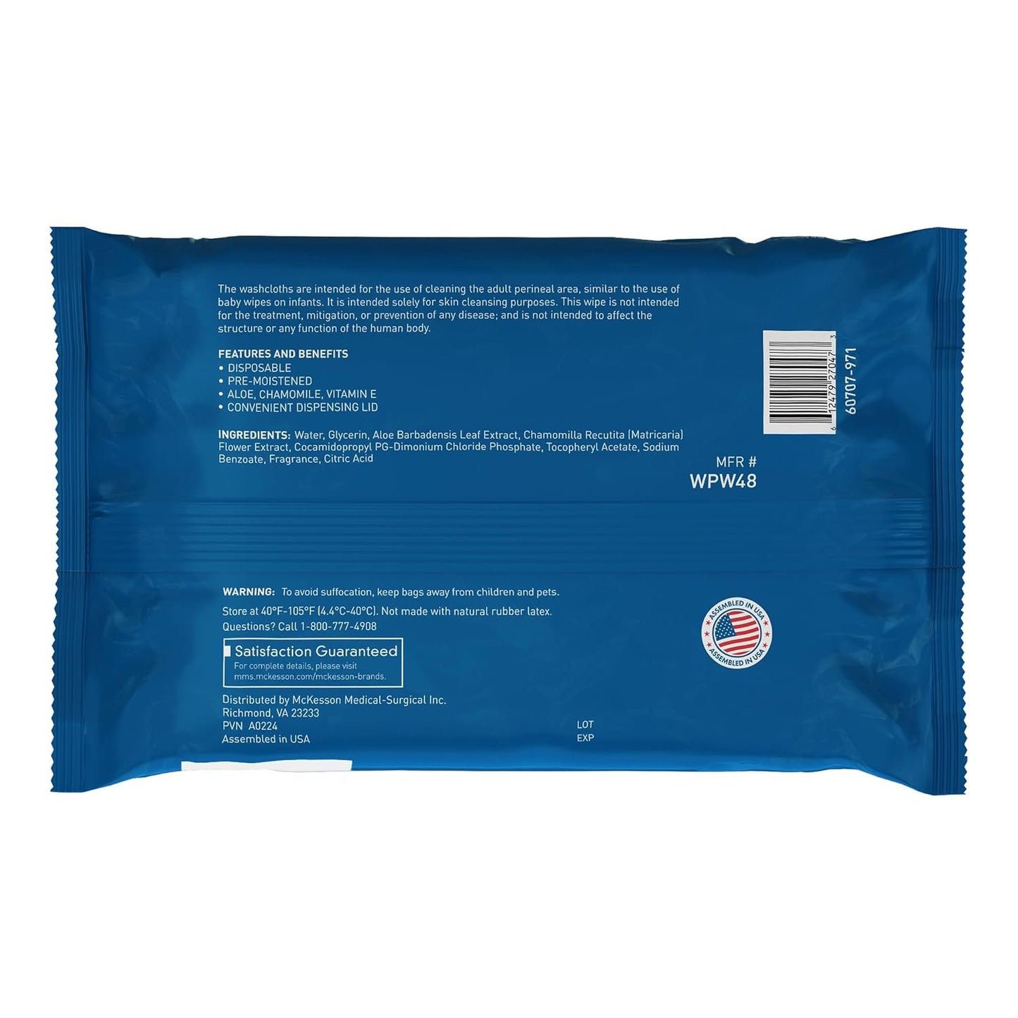 McKesson Washcloth Wipes (Disposable) 6 Pack, 576 Washcloths