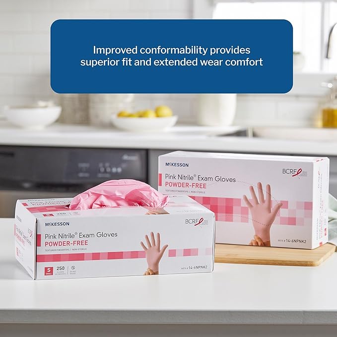 1,000 X-Large McKesson Pink Nitrile Disposable Glove