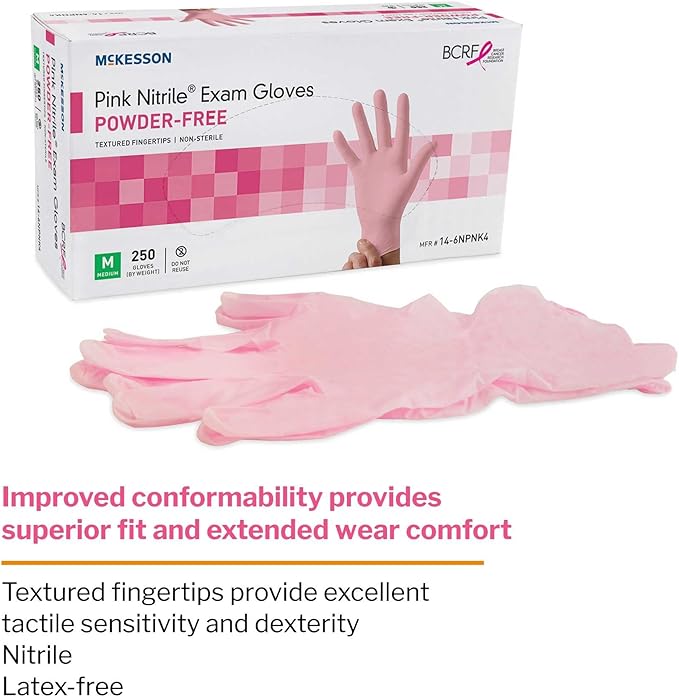 1,000 X-Large McKesson Pink Nitrile Disposable Glove